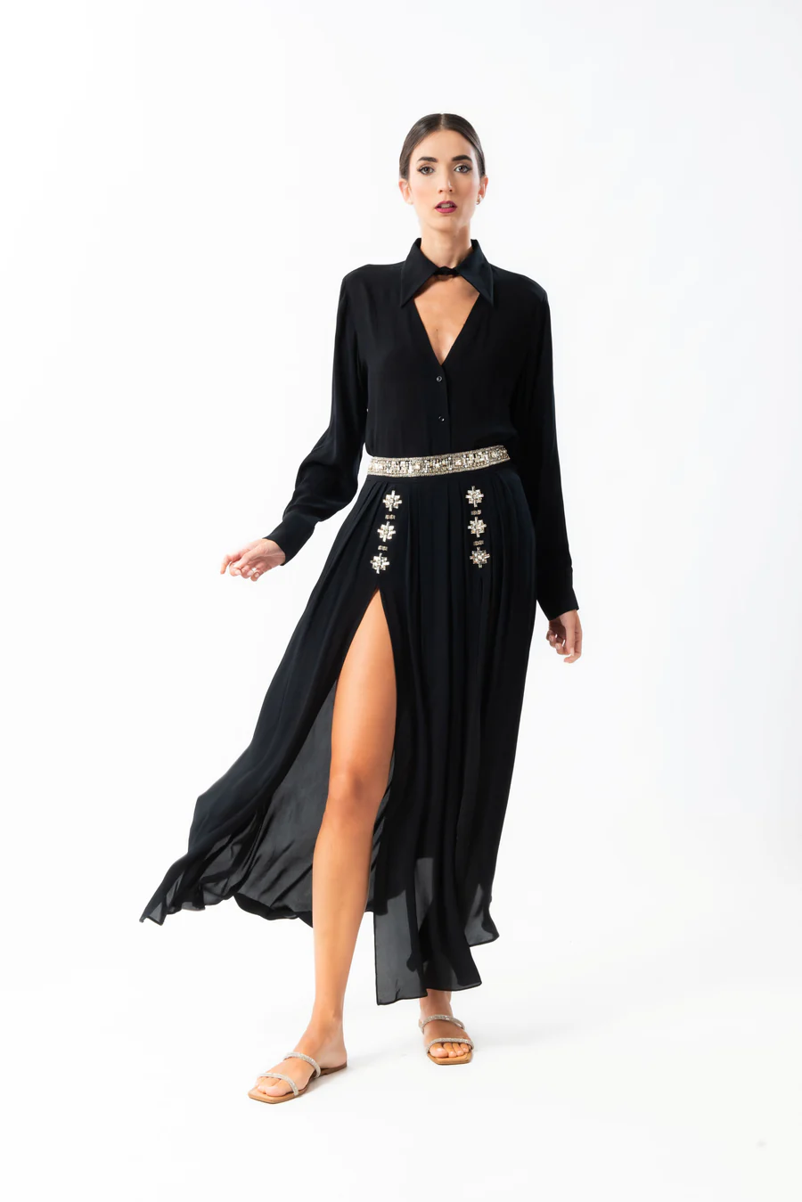MIRIAM STELLA Miriam Stella LONG SKIRT WITH SLITS — 2/2