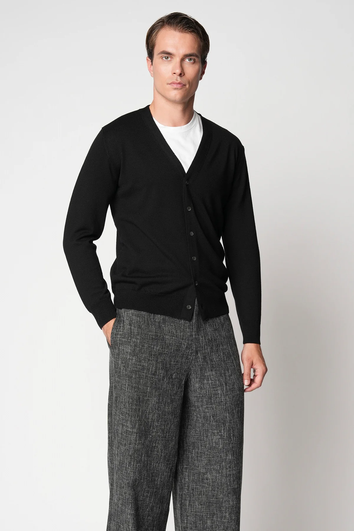 BELLWOOD Bellwood Cardigan rasato in lana merino extrafine fin.14 — 6/6
