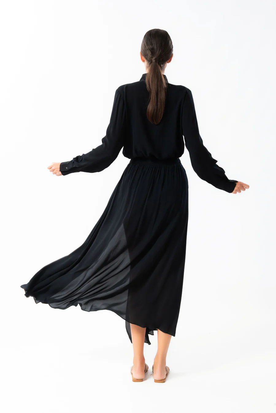 MIRIAM STELLA Miriam Stella LONG SKIRT WITH SLITS — 1/2