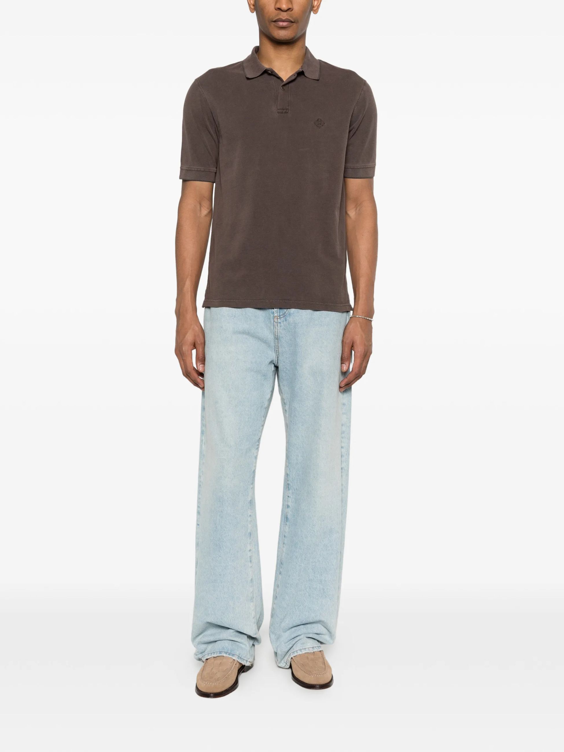 Herno POLO IN PIQUET PIGMENT DYE