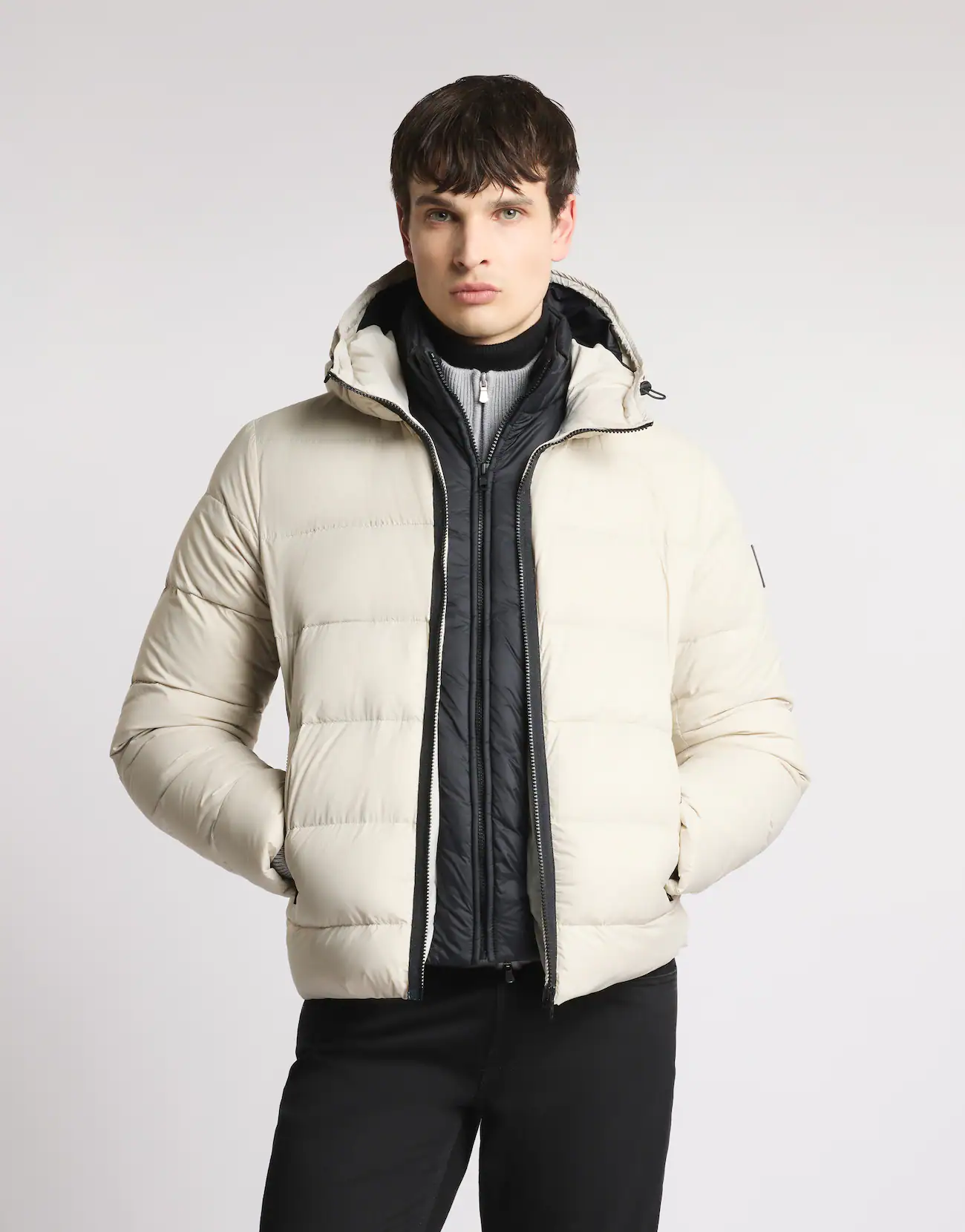 Fay Fay Piumino Double Front in Popeline Calandrato — 8/9