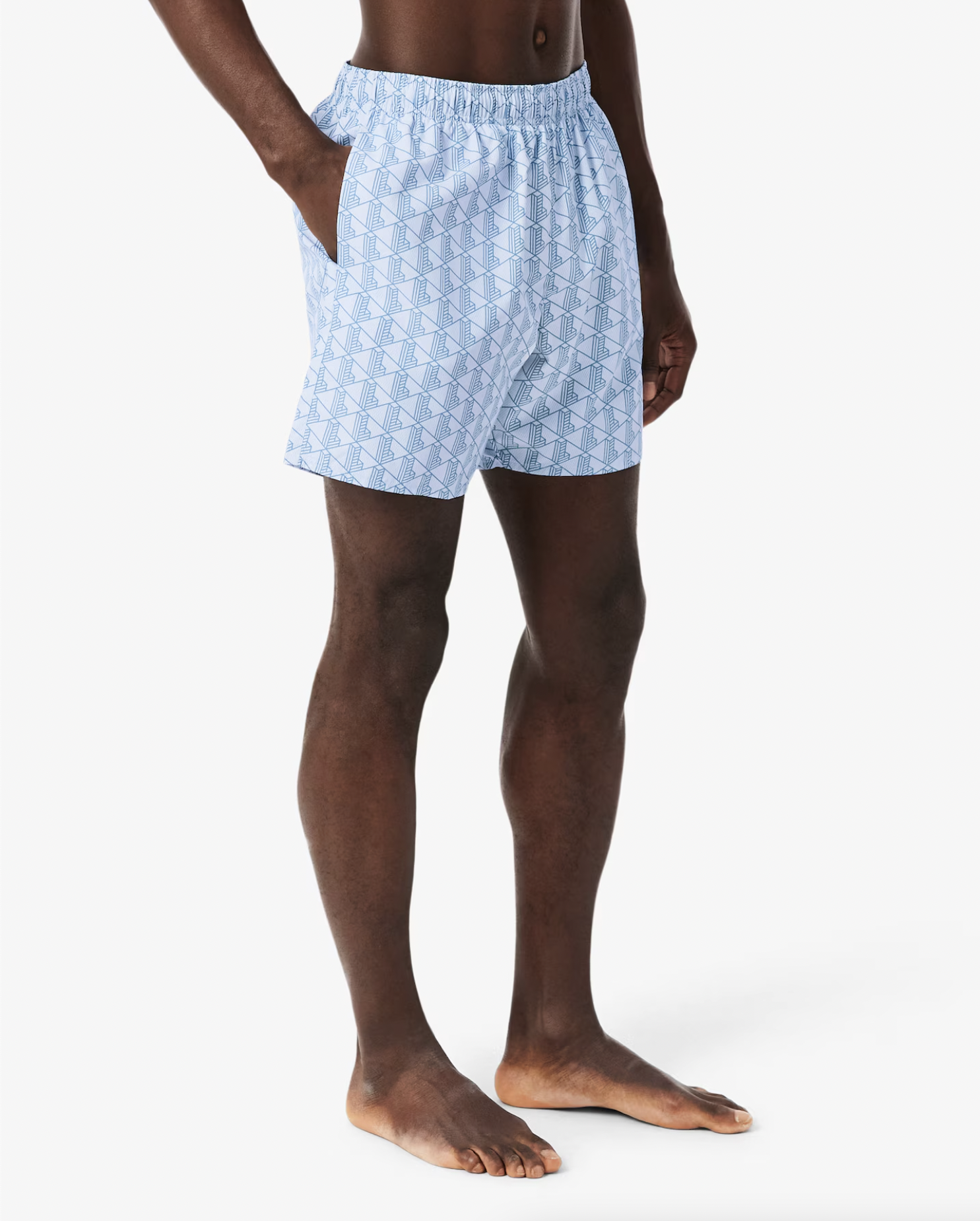 Lacoste Lacoste Boxer mare midi con stampa con monogramma — 8/9