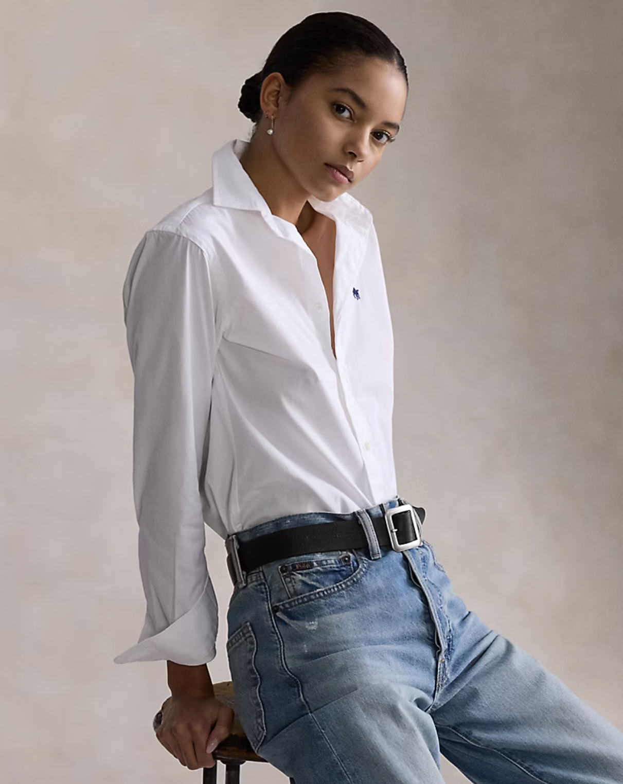 RALPH LAUREN Ralph Lauren Camicia donna classica con ricamo logo — 7/7