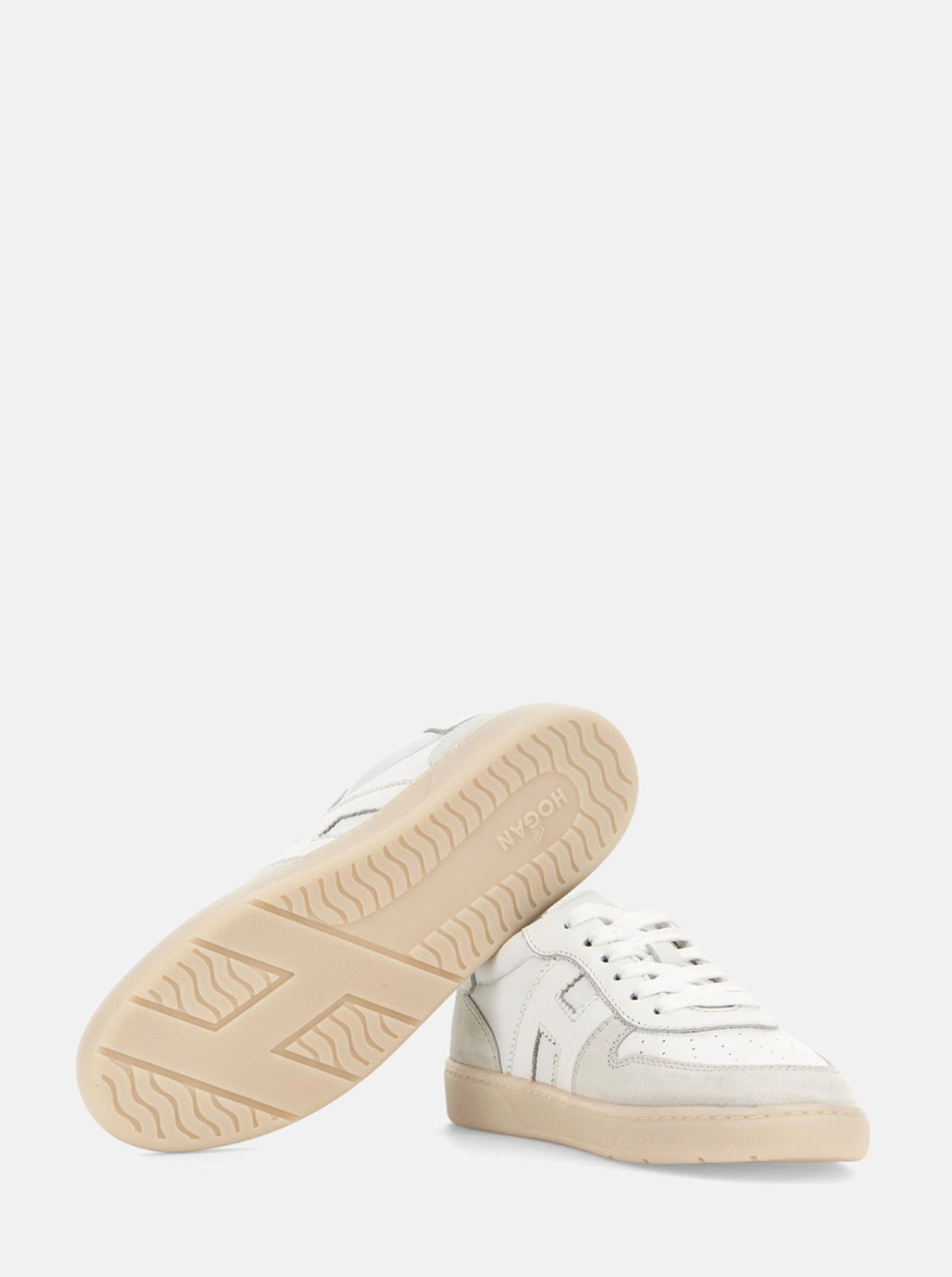Hogan Hogan Cool Basket bianche in pelle e suede — 3/3