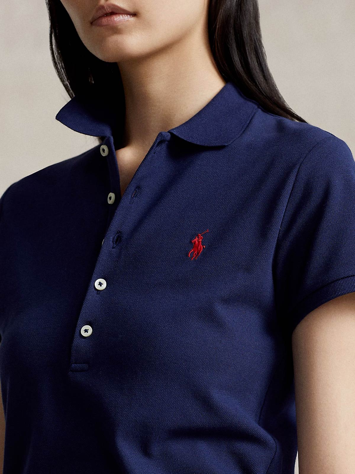 RALPH LAUREN Ralph Lauren Julie Polo Slim Short Sleeve Polo Shirt — 5/7