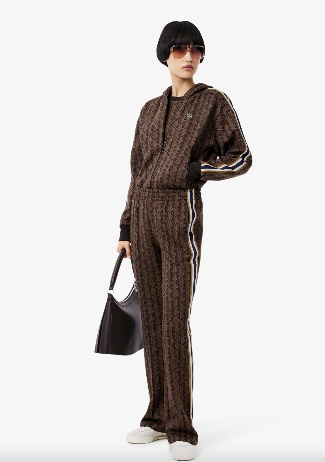 Lacoste Lacoste Pantaloni della tuta svasati con monogramma — 3/4