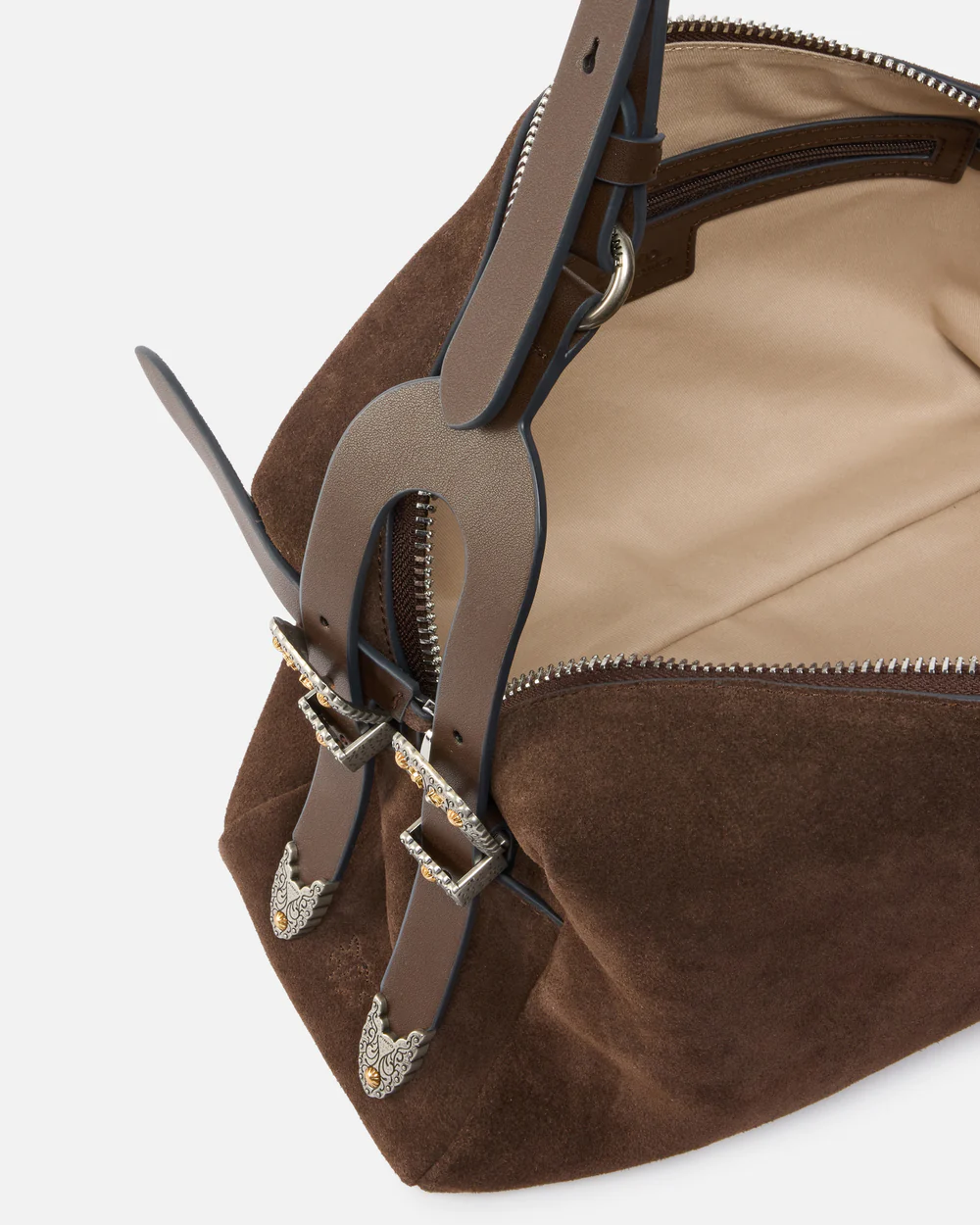 Pinko Pinko Borsa a spalla media Keeper Bag in suede — 3/4