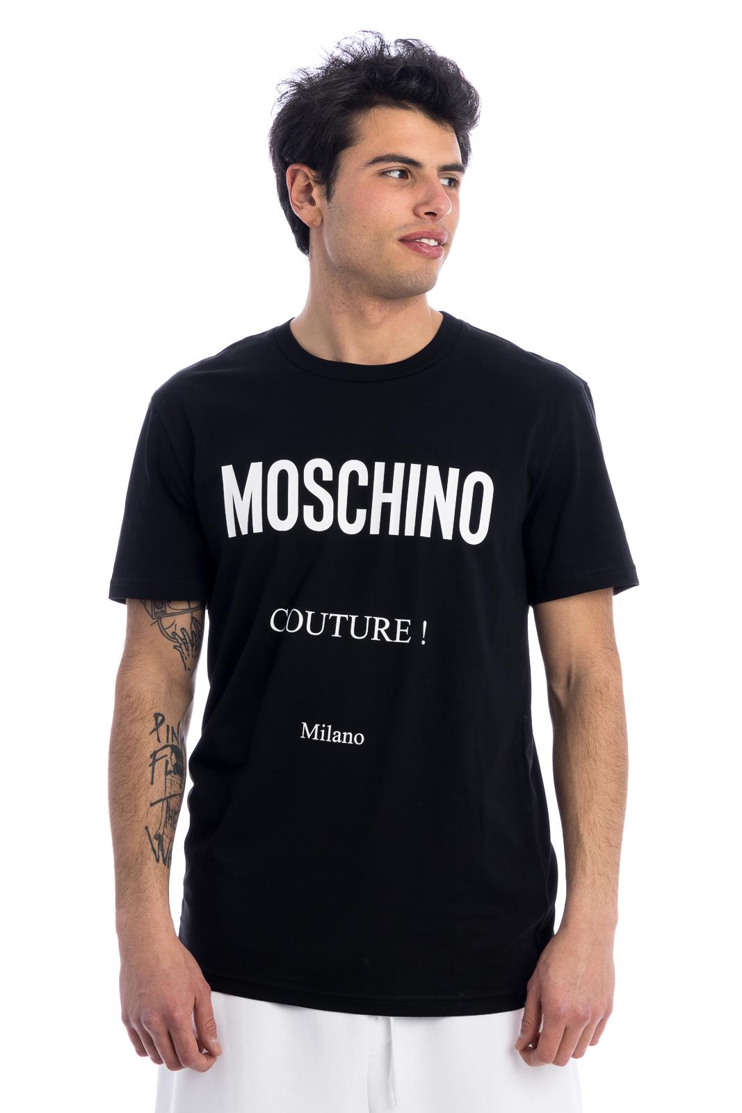 Tシャツ・カットソー Moschino A0716 2045 HAWAIIAN PRINT JACQUARD JERSEY T-shirt MOSCHINO T-shirt