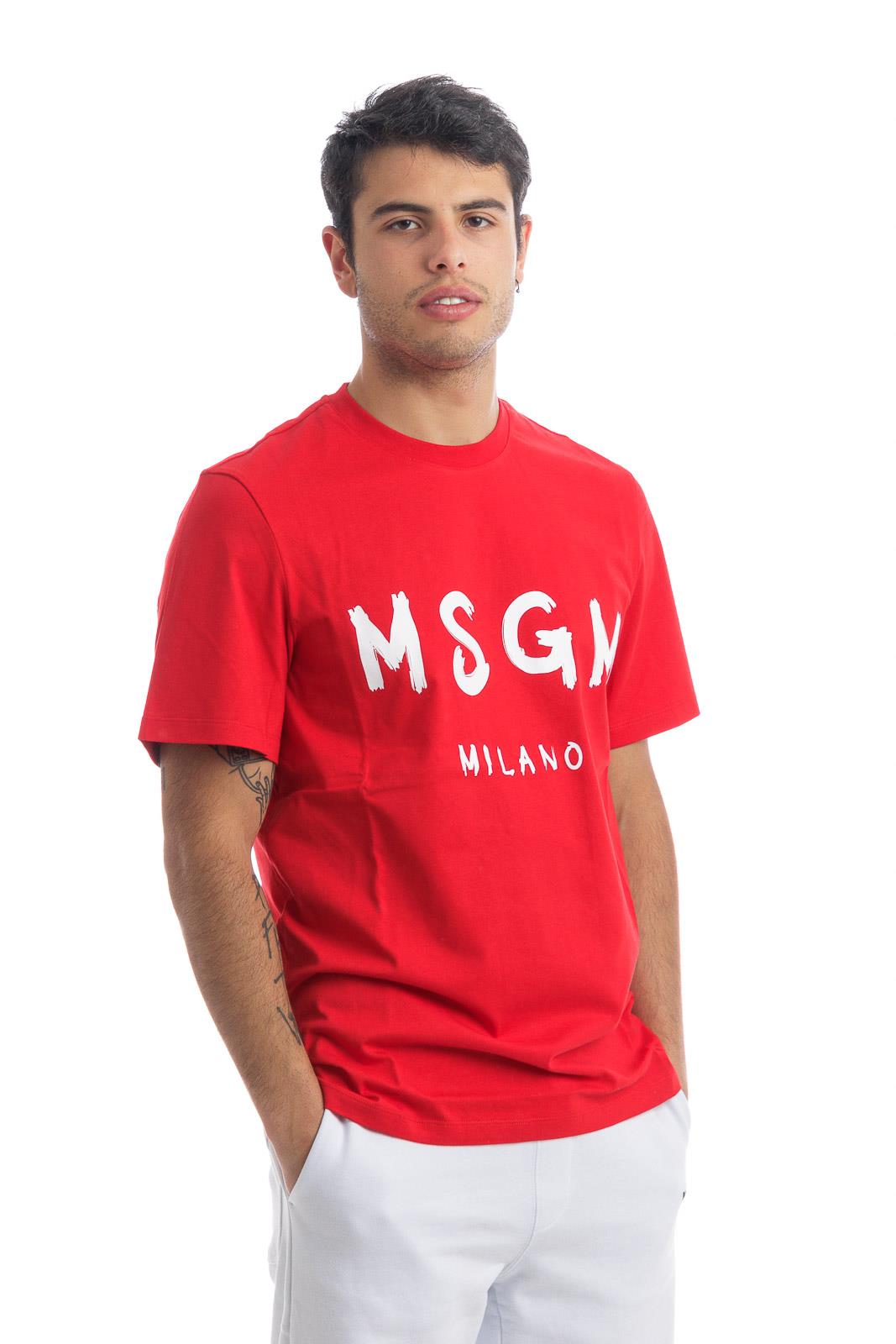Tシャツ・カットソー MSGM Men T-shirt Red 3840MM109257002 17 Men's t shirts: cotton, designer and printed - MSGM Official