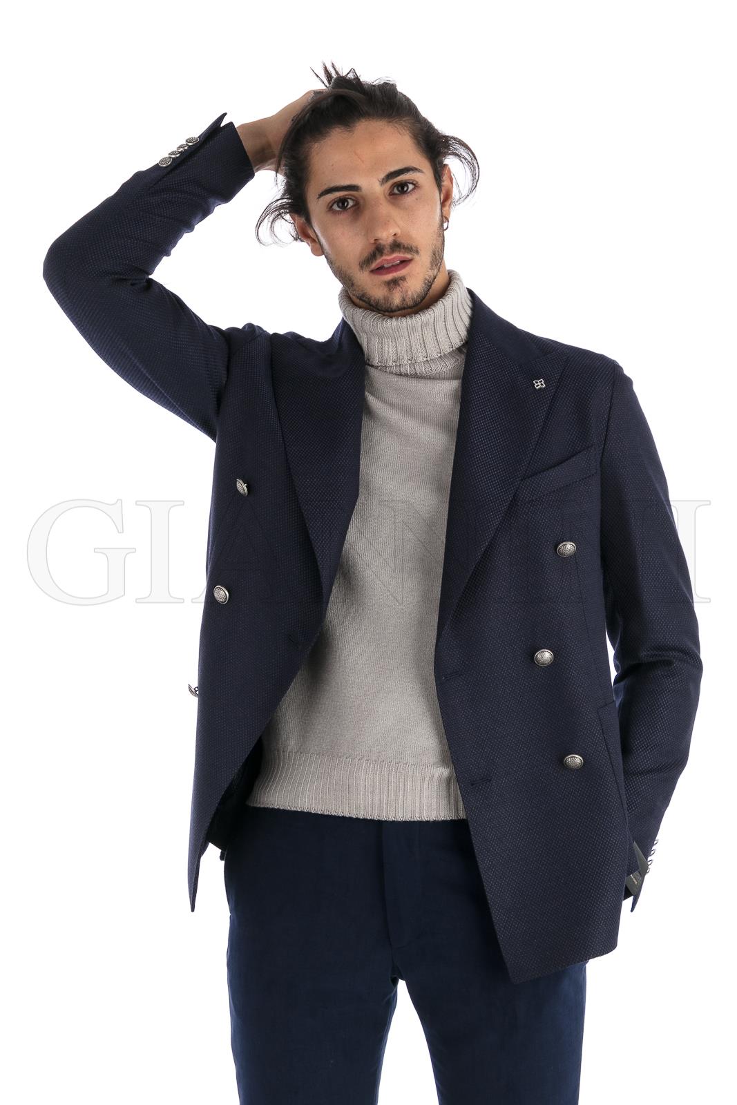 ジャケット TAGLIATORE SS25 'Giamila' blazer (JGIAMILA340021 EA912) Tagliatore hopsack-weave wool and cashmere blazer for men