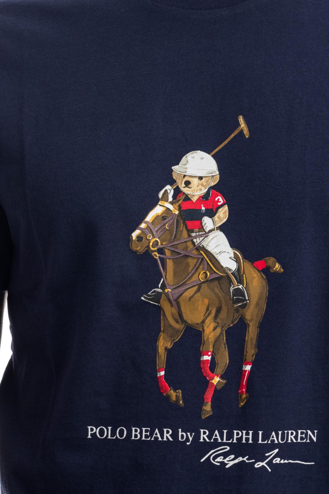 POLO RALPH LAUREN T-SHIRT CON STAMPA ORSETTO