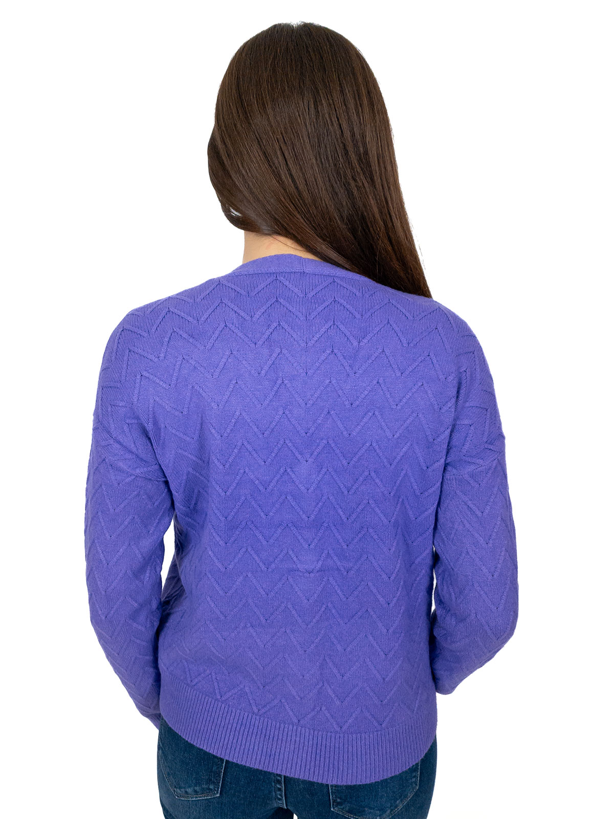 Cardigan Donna Corto In Maglia Grossa - Scollo A V, Bottoni, Aperto, Casual Per Tutte Le Stagioni - Foto 10