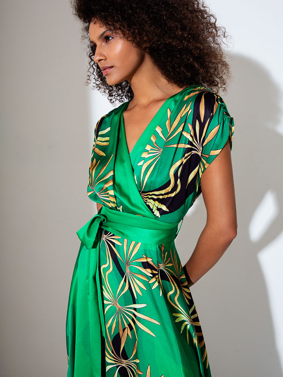 Verde Militare Donna Abito Chemisier Verde Abito Da Cerimonia