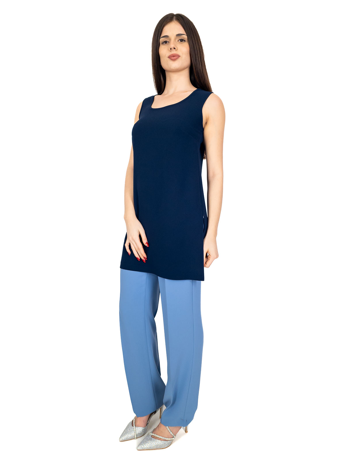 Completo Da Donna 3 Pezzi In Chiffon: Top, Cardigan E Pantaloni - Elegante Per Matrimoni E Cerimonie