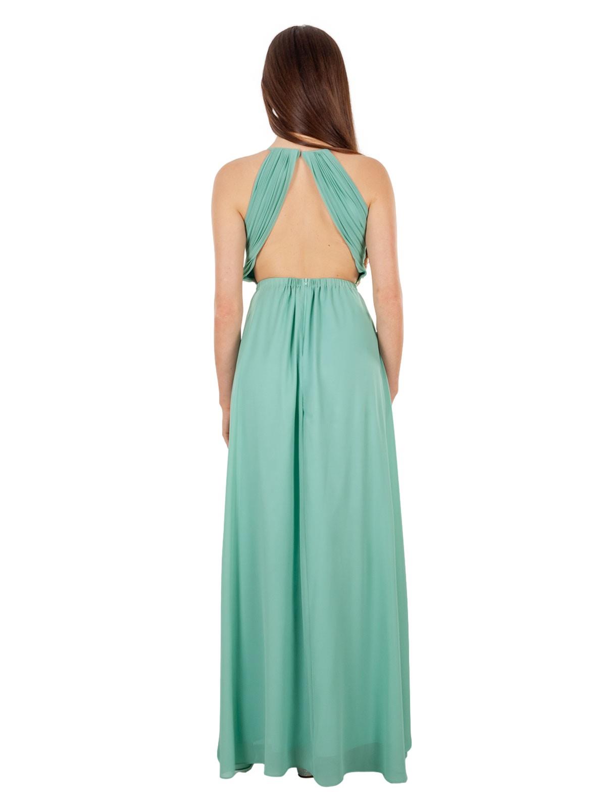 Abito Donna Elegante Lungo Con Scollo A V E Schiena Aperta - Poliestere, Per Serate E Spiaggia - Foto 9