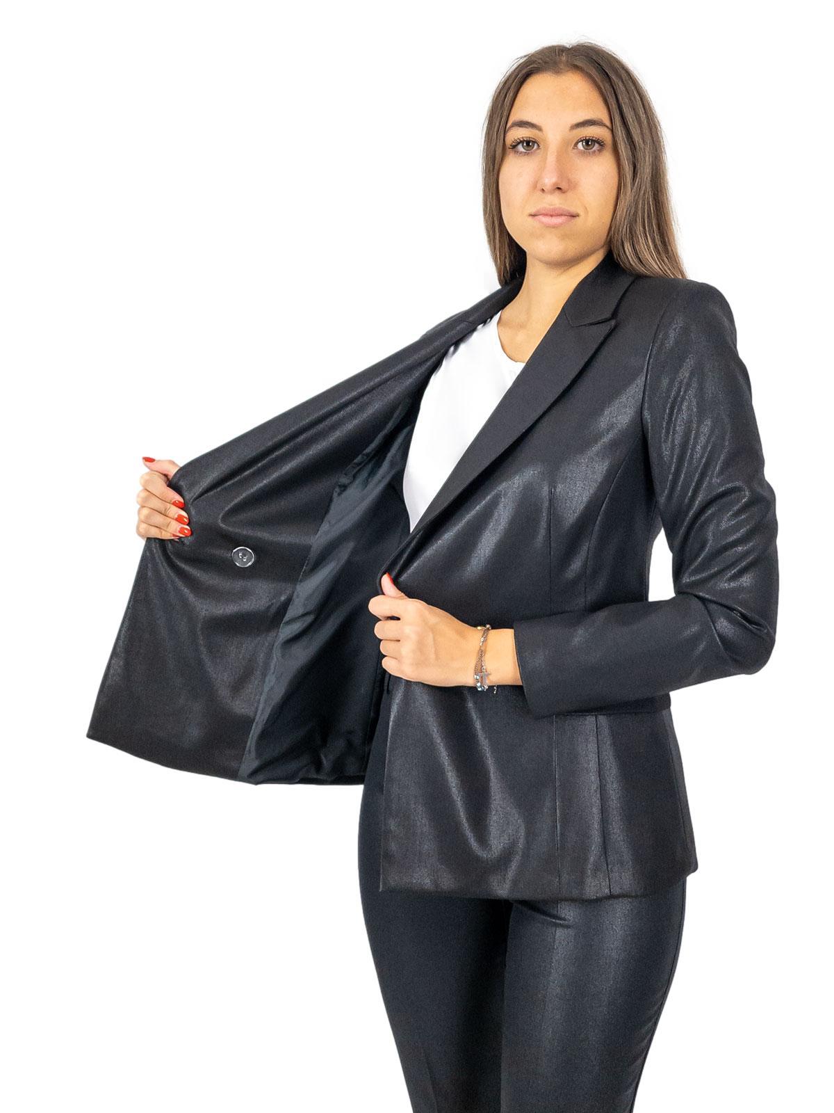 Completo Due Pezzi Donna Elegante - Blazer Doppio Petto E Gonna Mini, Abito Casual Per Ufficio - Foto 7