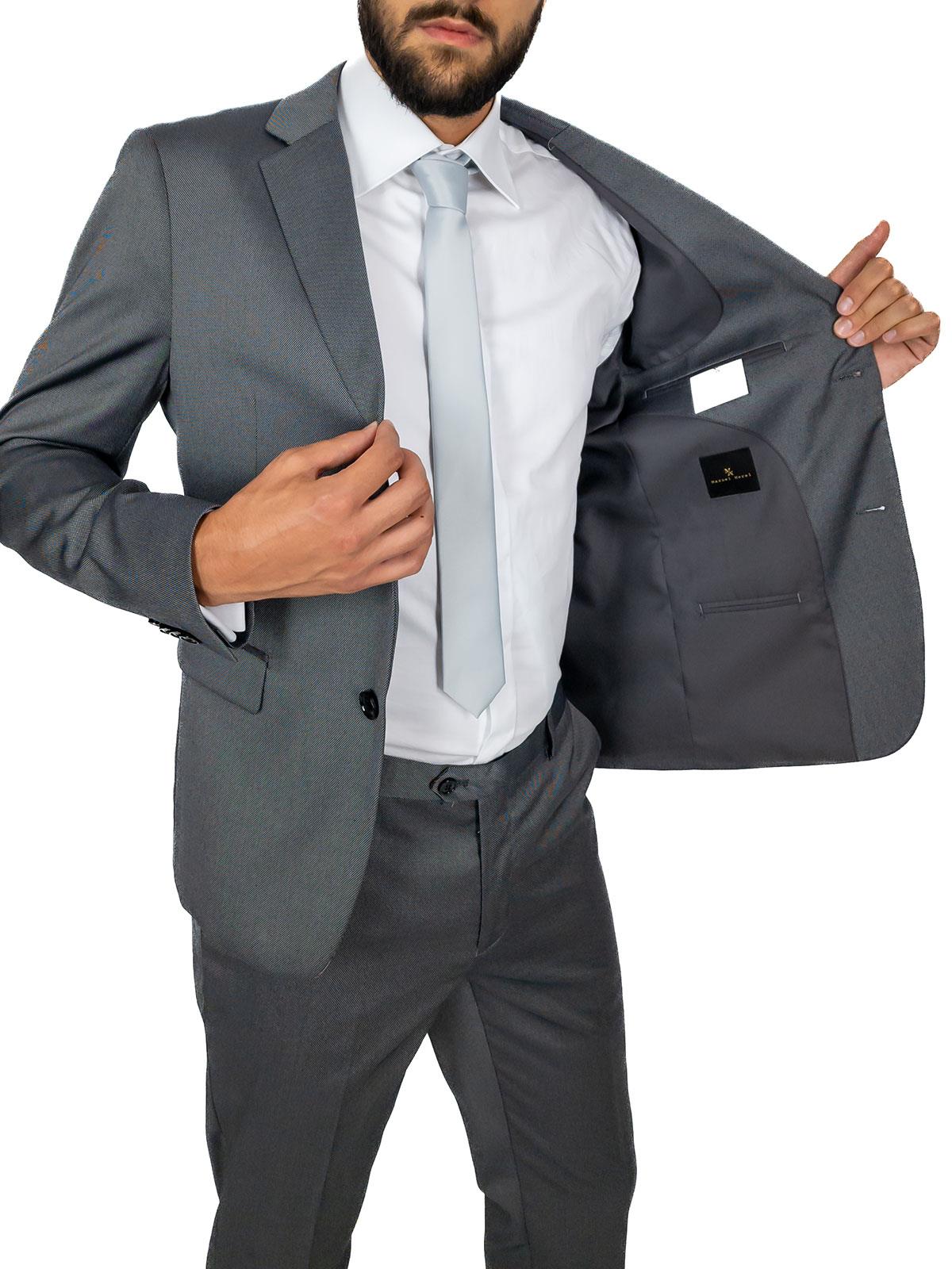 Vestito Matrimonio Vestito Uomo Elegante Grigio Abito Sposo