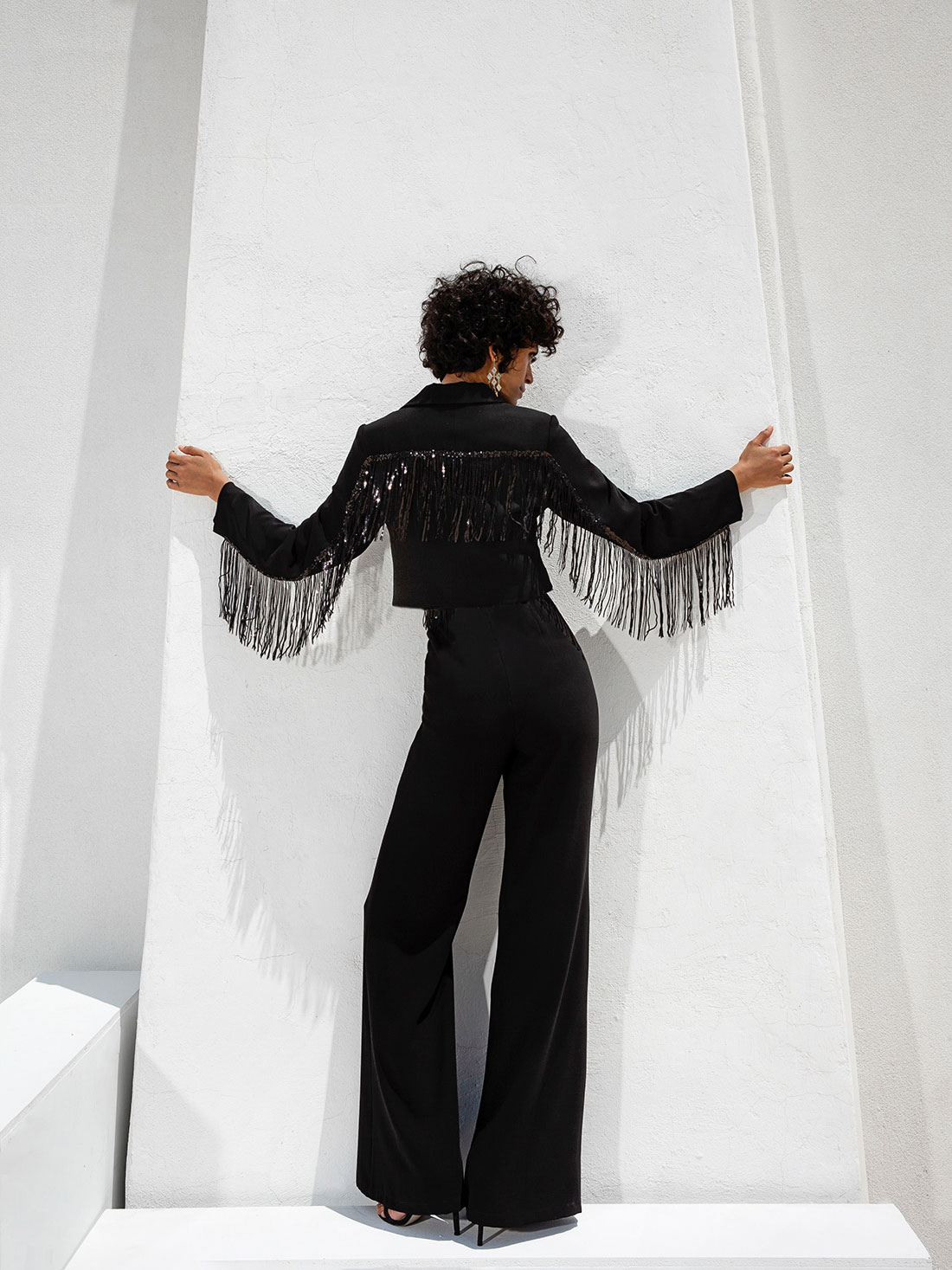 Tuta Intera Tuta Paillettes Corta Romper Elisabetta Franchi Tutina