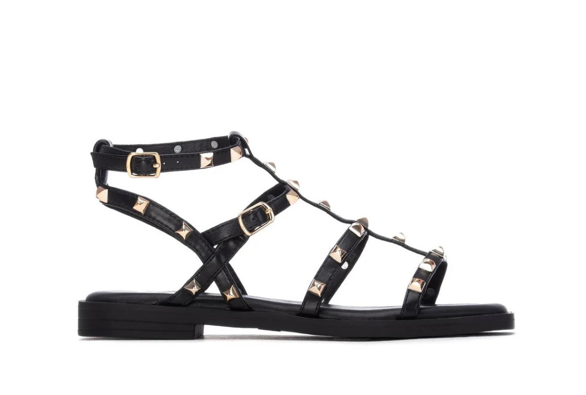Xti Sandals Women's Low Studded Ad Crossing Ankle Schiava Comfortable