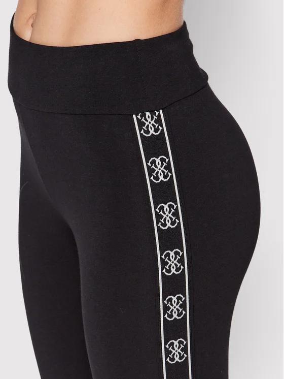 LEGGINGS GUESS PER BAMBINE E RAGAZZE - COTONE ELASTAN, LOGO GLITTER, VITA BASSALeggings Guess Per Bambine - Cotone, Logo Glitter, Vita Bassa, Made In Italy - Foto 3