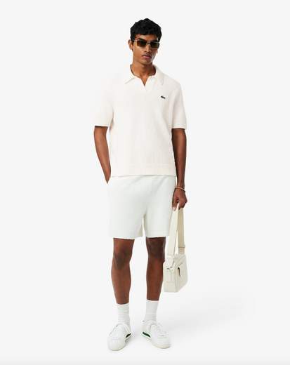 Lacoste Polo in maglia bouclé classic fit
