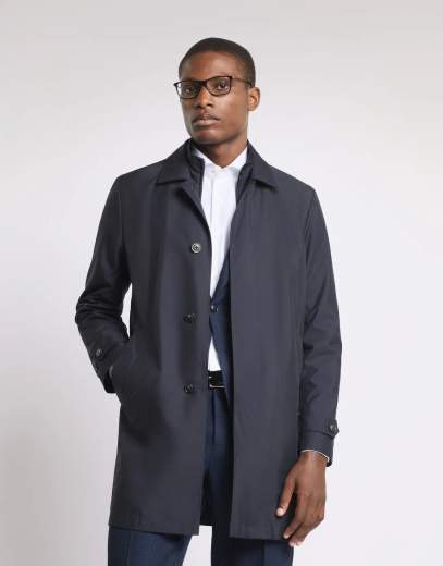 Fay Morning Coat in Popeline Tecnico