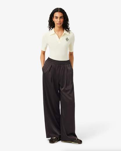 Lacoste Pantaloni oversize in raso elasticizzato
