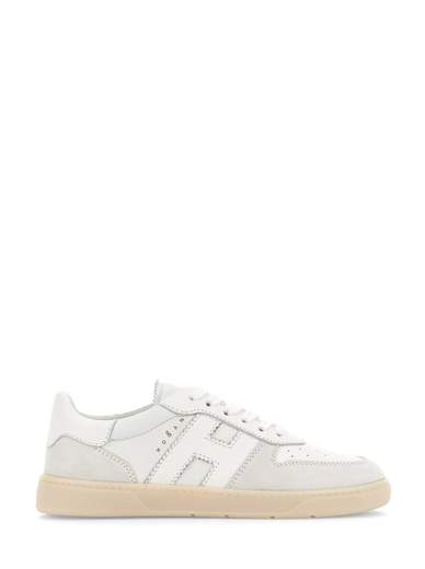 Hogan Cool Basket bianche in pelle e suede