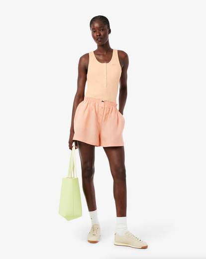 Lacoste Shorts oversize in misto lino