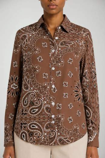 Saint Barth Camicia Brigitte in cotone a righe