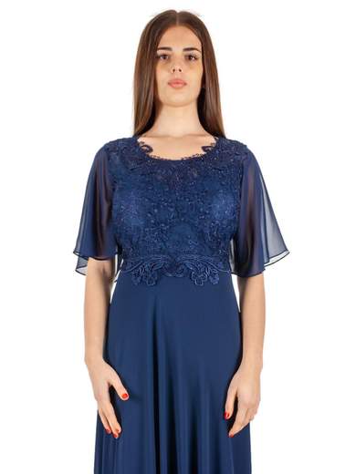 Vestito Lungo Cerimonia Donna Stile Impero Taglie Forti Curvy