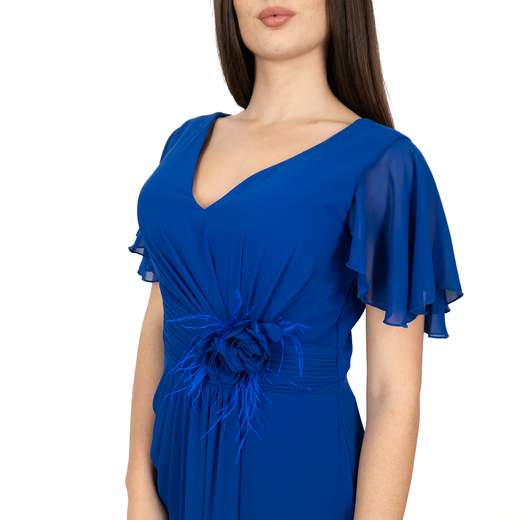 Abito Cerimonia Stile Impero per Signora Taglie Forti Elegante